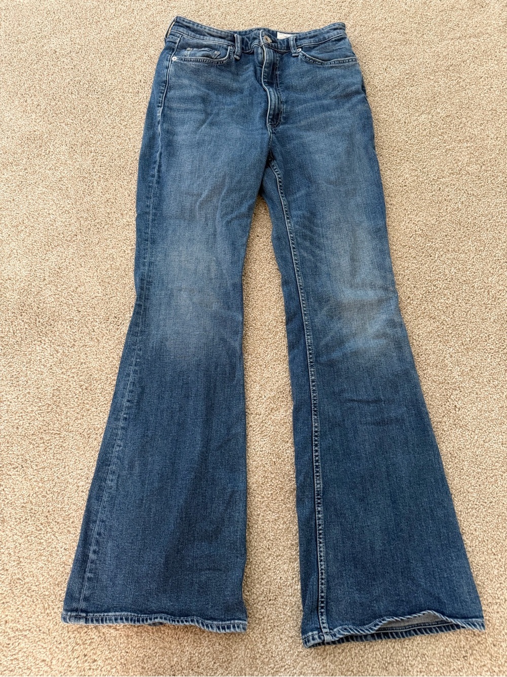 Rag & Bone Casey High Rise Flare Jeans Womens 30 Corso Indigo Denim High Rise